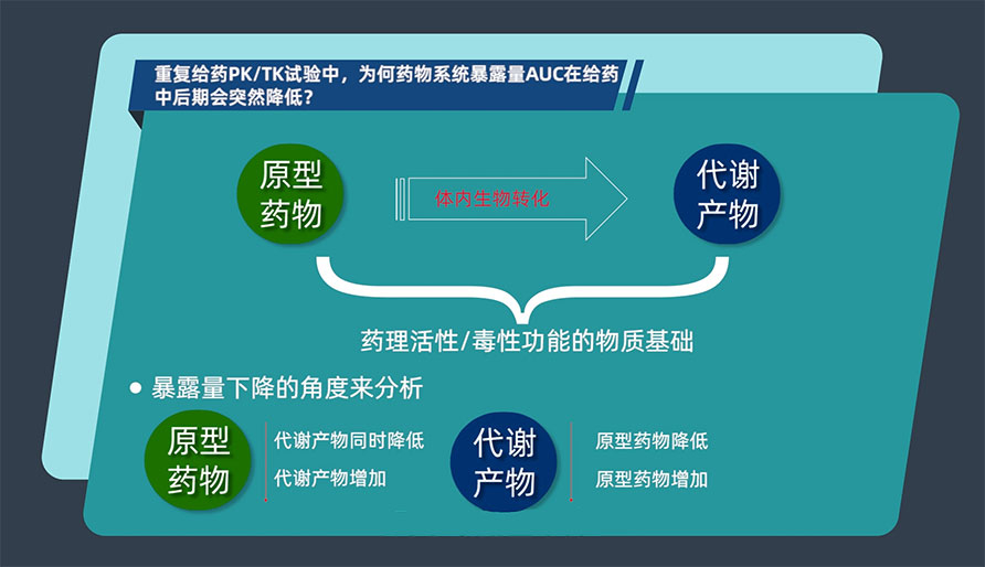 重复给药PK/TK试验中，为何药物系统暴露量AUC在给药中后期会突然降低？